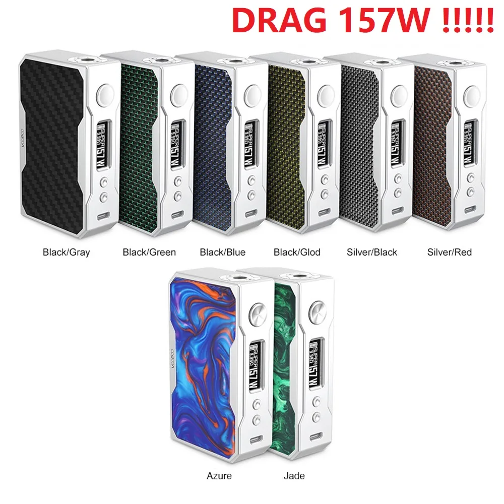 En stock VOOPOO arrastrar 2 177 W TC caja MOD e-cigarrillo y arrastre 157 W caja mod Vape w /GEN chip no 18650 caja de batería mod vs Shogun - 3