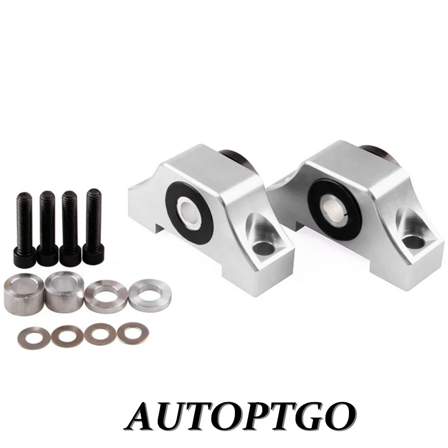 

Silver 2PC Auto Car Engine Motor Torque Mount Kit B-series D-series For 1992-2001 Honda Civic EG EK JDM D15 D16 B16 B18 B20