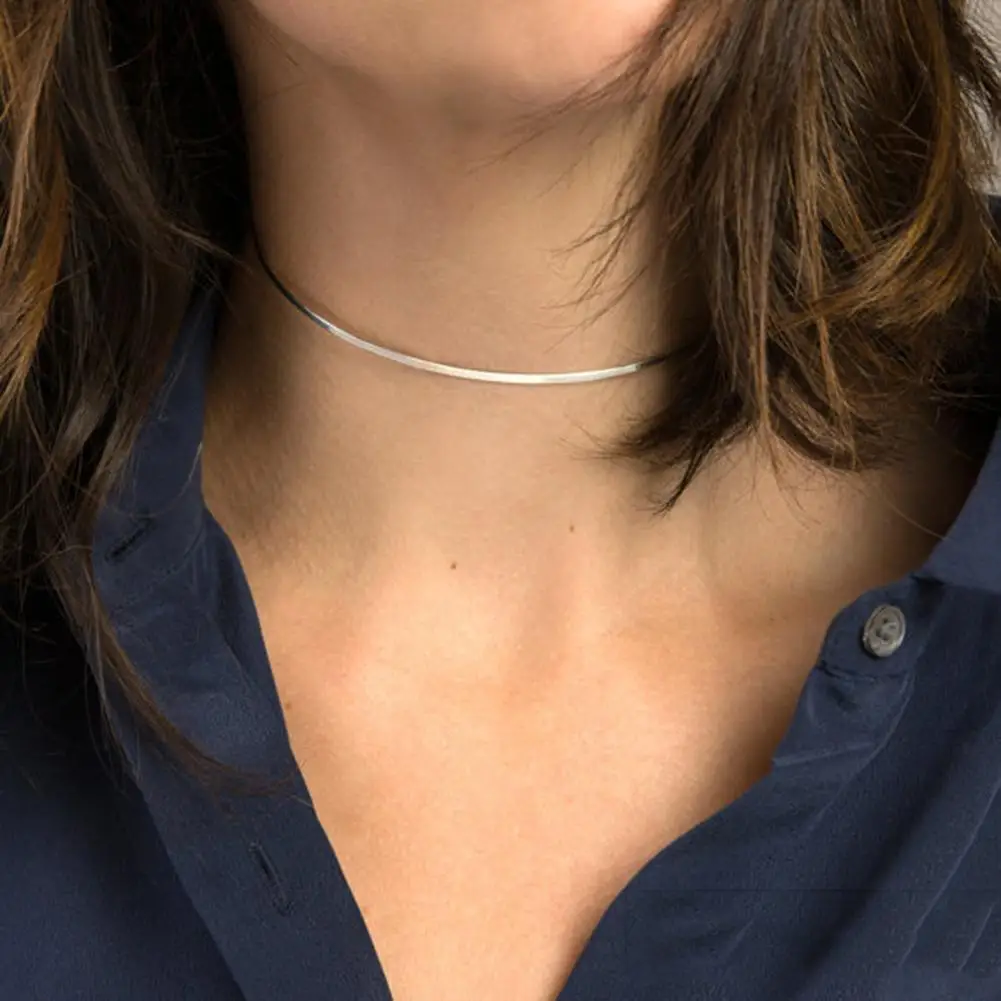 

Trendy Simple Ultra Slim Wire Collar Choker Necklace Women Jewelry Gift