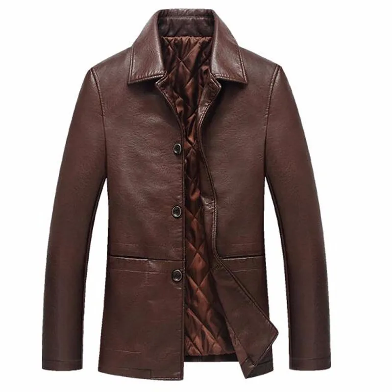 Мужская кожаная куртка, куртки из мягкой искусственной кожи, мужские деловые повседневные пальто, мужская куртка, Мужская куртка, Inverno Couro, 4XL, утолщенное теплое пальто