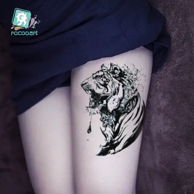 095 20 De Réductionnouveauté 2017 Grand Horreur Loup Tigre Bras Tatouage Conceptions étanche Corps Temporaire Faux Grand Tatoo Autocollant Taty