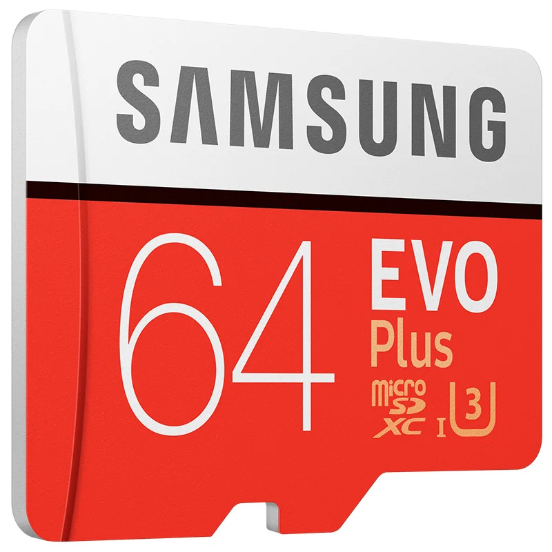 SAMSUNG карта памяти Micro SD card 64 Гб u3 карты памяти EVO Plus 64 Гб Class10 TF карты C10 80 МБ/с. MICROSDXC UHS-1