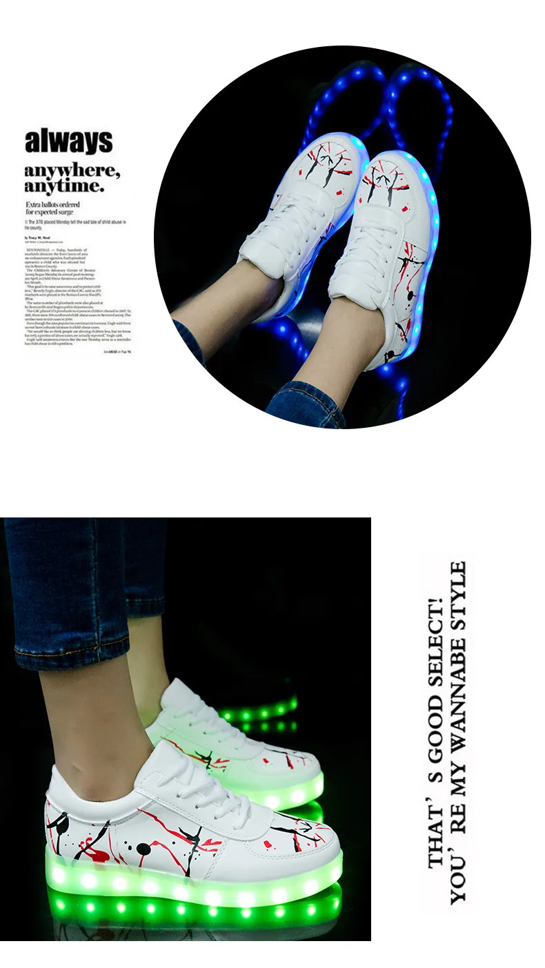 Светящиеся кроссовки с usb зарядкой, детская мигающая обувь для танцев призраков, светодиодные светящиеся кроссовки, обувь для мальчиков и девочек, светильник, обувь
