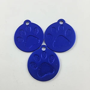 2000 шт./лот бирка с адресом для домашних животных собачка кости кошачий собачий ошейник лицензии заказанное кольцо с лазерной гравировкой - Цвет: Dark Blue