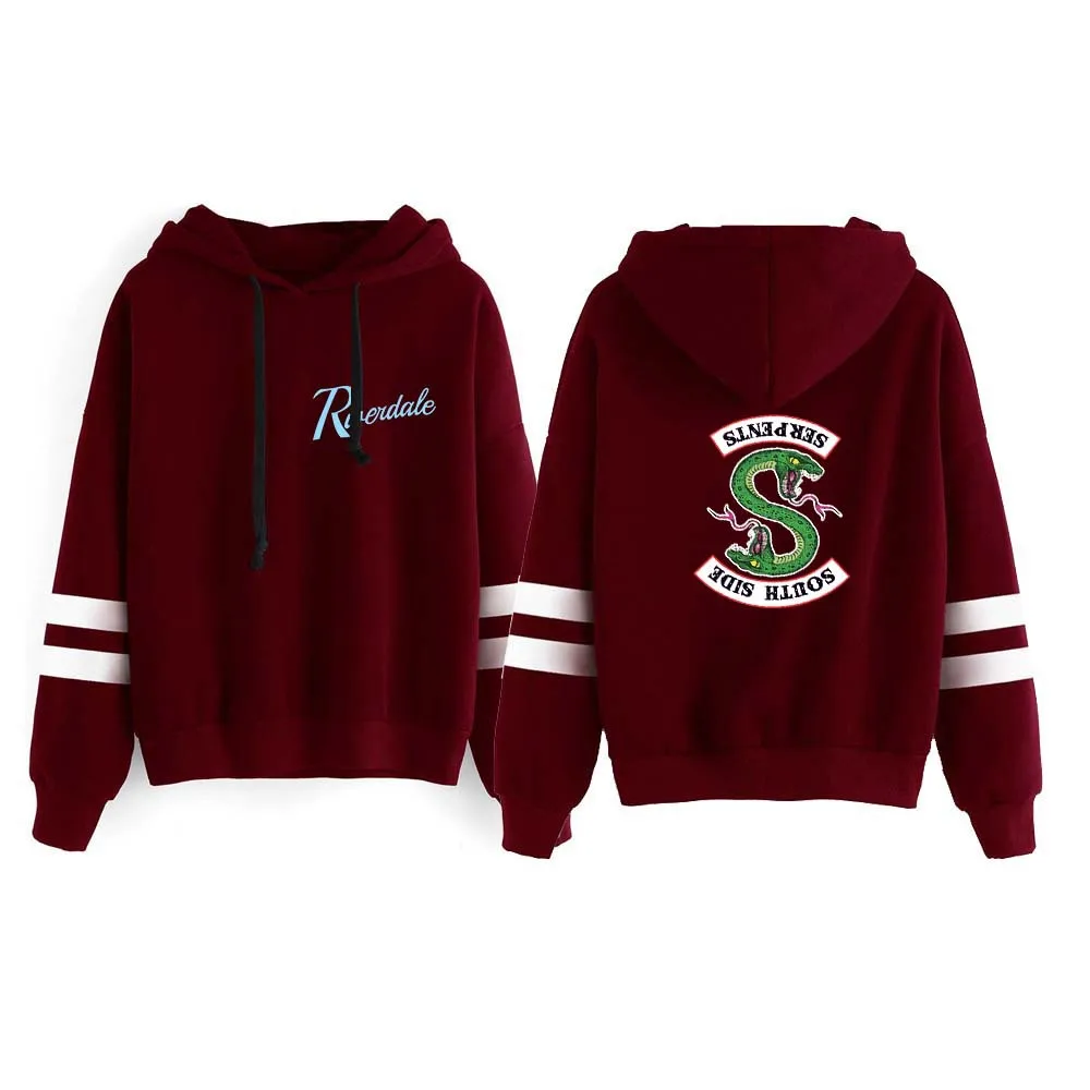 New Riverdale Hoodie Sweatshirts South Side Serpents Hoodie Women Long Sleeve Striped Pullover Tops Harajuku Hoodie Streetwear New Riverdale Hoodie Sweatshirts South Side Serpents Hoodie Women Long Sleeve Striped Pullover Tops Harajuku Hoodie Streetwear