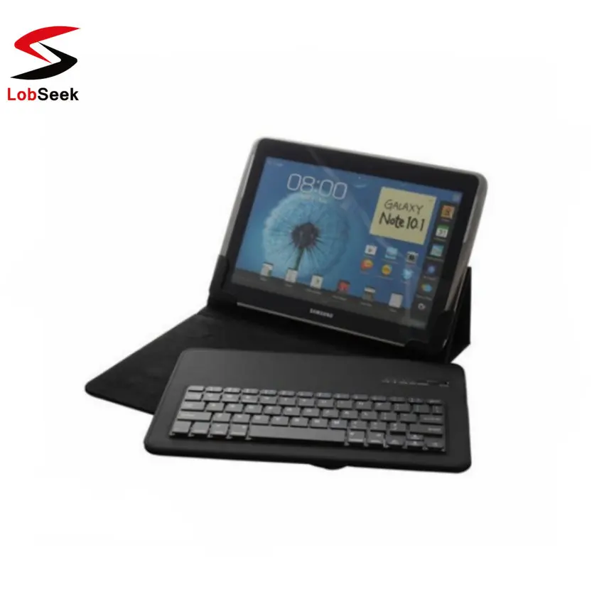 

Wireless Removable Bluetooth Keyboard With Tablet Case 10.1 inch Portfolio Leather Case Cover For Android iOS Windows