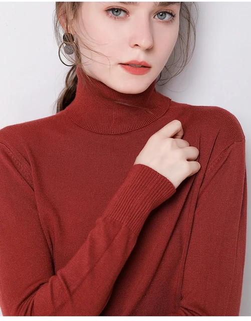2019 Autumn Winter sweater women turtleneck cashmere sweater knitted pullover women sweter fashion sweaters new Plus Size tops 33 详情_16_看图王
