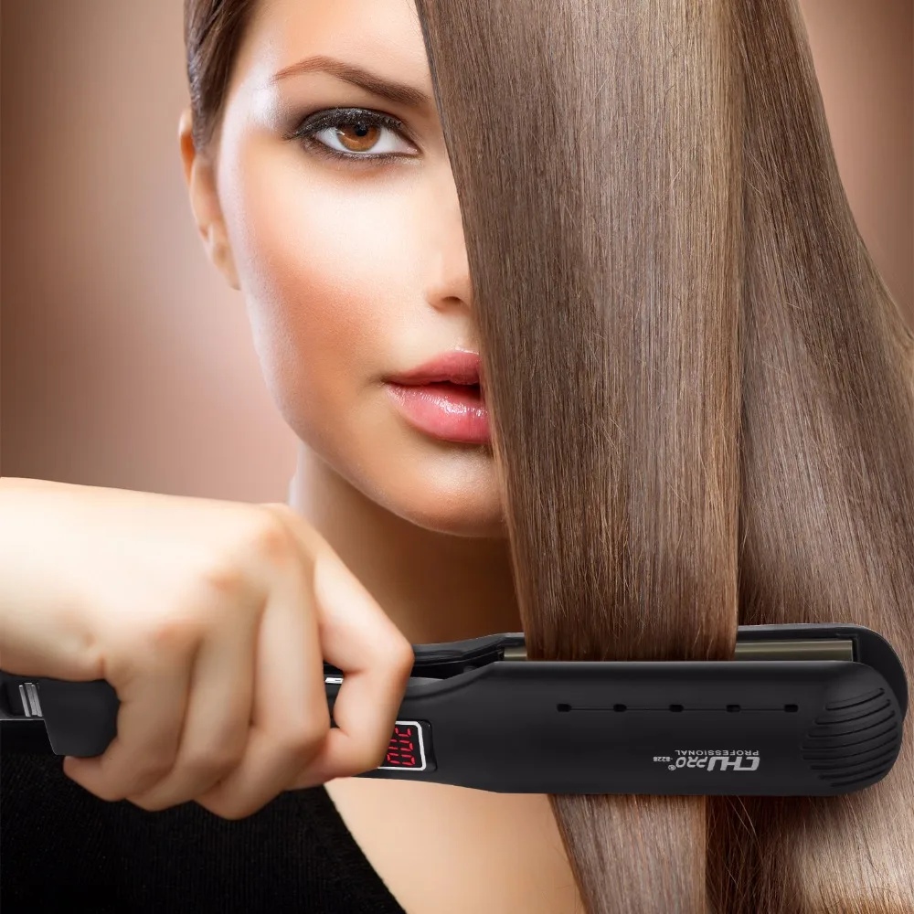 CHJ-Hair-Straightener-LCD-Display-gative-ions-Function-Flat-Iron-Tourmaline-Ceramic-Plate-Professional-Black-Straightening (5)