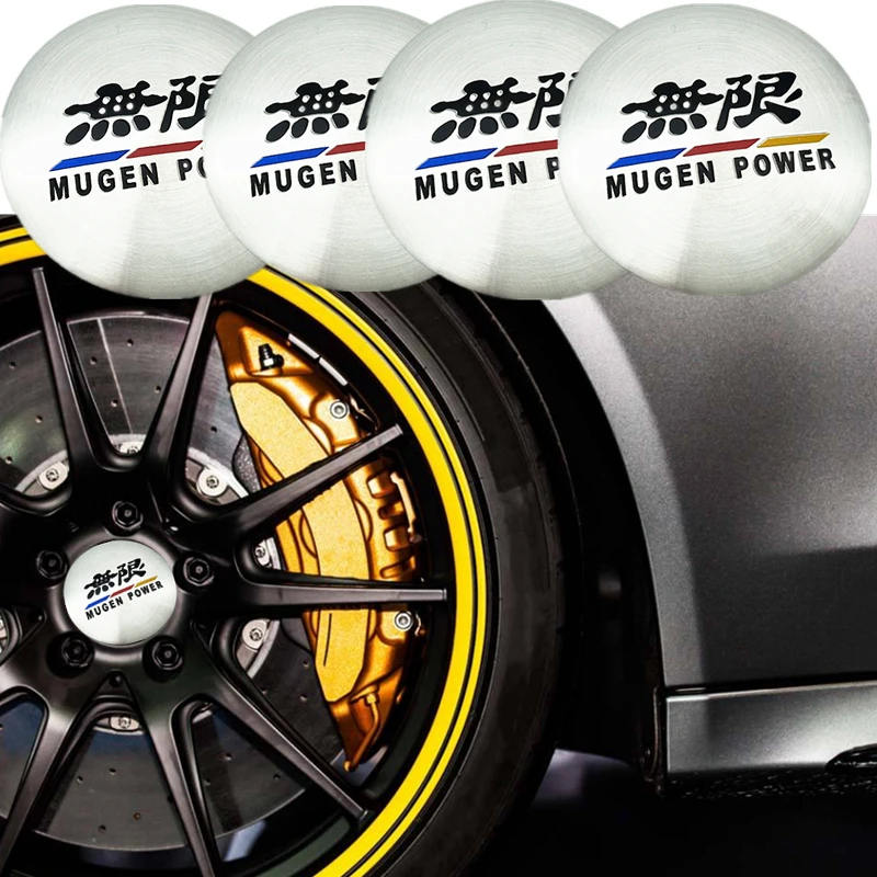 YONGXUN 4pcs 56.5mm Mugen POWER LOGO Car Wheel Hub Center Cap Aluminum