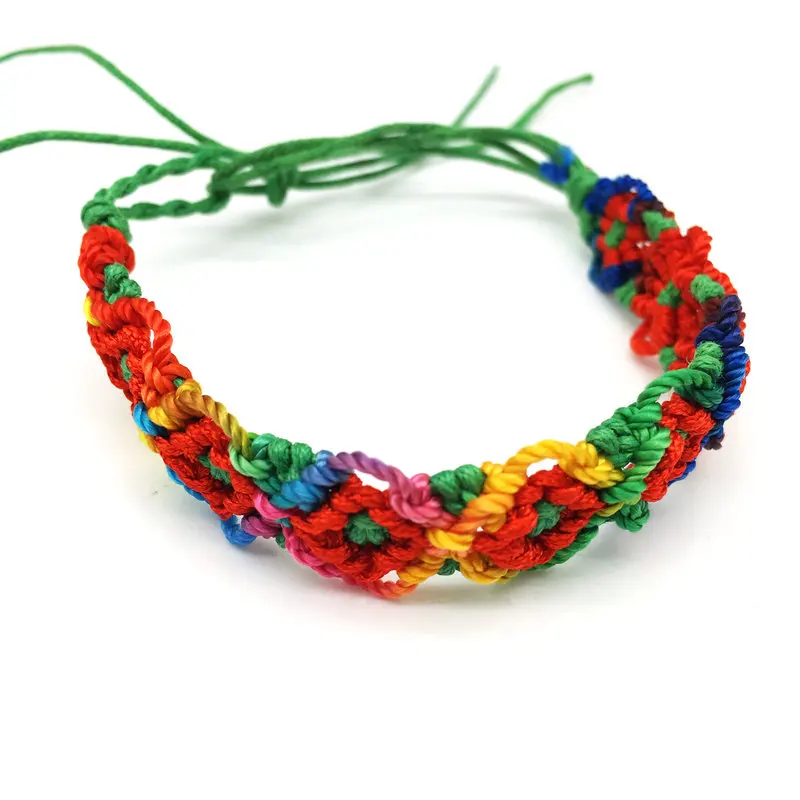 DIY Hand Knitting Chinese knot Women Knitting Bracelet Multicolored