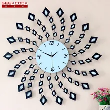 72X72CM Creative Diamond Iron font b Wall b font font b Clock b font Modern Design