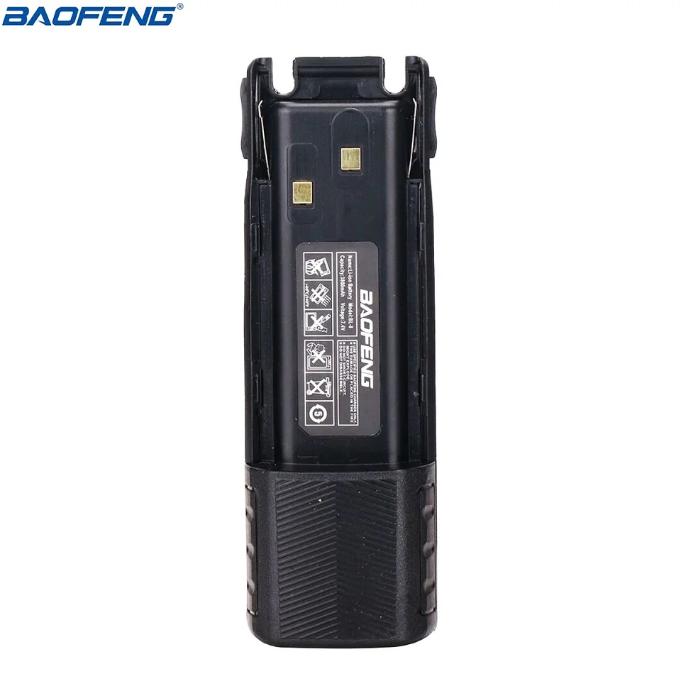 Baofeng UV-82 BL-8 7,4 V 3800mAh высокой Ёмкость Батарея для BaoFeng UV-82 UV-8D UV-82HX UV-82TP серии иди и болтай Walkie Talkie “иди и аксессуары - Цвет: 3800mAh  black