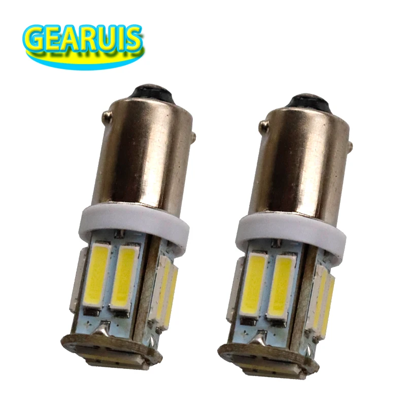 10 шт. BA9S 434 T4W светодиодов 7020 SMD H6W автомобильные внутренние лампы для чтения