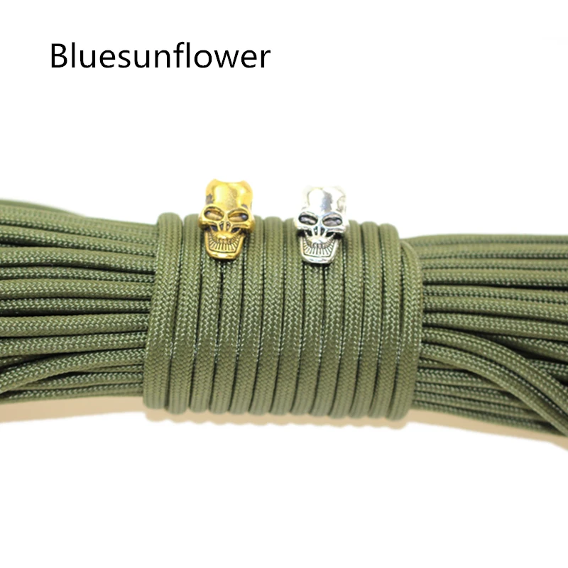 10pcs Paracord Beads Metal Charms Skull For Paracord Bracelet