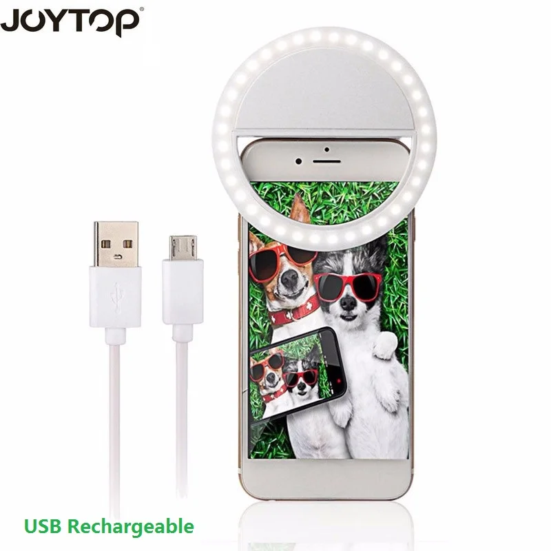joytop rechargeable fill light 36 led camera enhancing rechargeable ring light for phone
