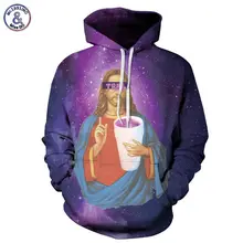 Mr.1991inc neue mode männer/frauen 3d sweatshirts mit hut druck jesus raum galaxy mit kapuze hoodies marke hoody tops pullover