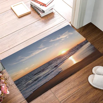 

Sunset Beach Wave Beach Under A Pet Water Food Bowl Doormats For Entrance Way Dirt Debris Mud Trapper Boot Shoes Scraper