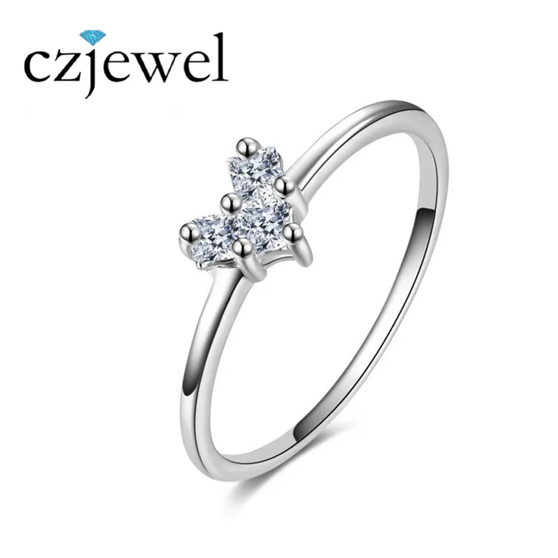 Simple Silver Color Heart Ring With AAA Zirconia For Women Wedding Jewelry | Украшения и аксессуары