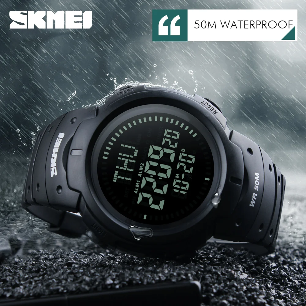 SKMEI-reloj deportivo Digital multifunción para hombre, cronógrafo