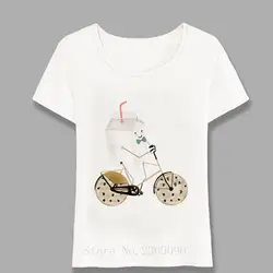 Милая футболка с принтом «свежее молоко» на его шоколадном чипе, модная женская Повседневная футболка с короткими рукавами для девочек