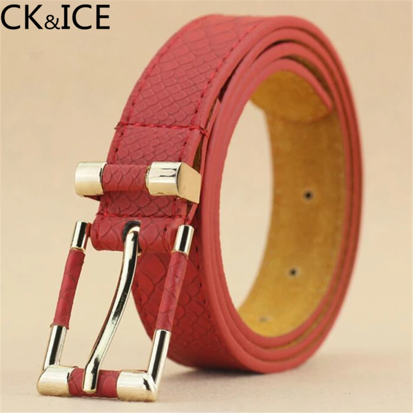 CK&ICE Brand New Belts Fashion Punk Thin Waist Belt Leather Trench ...