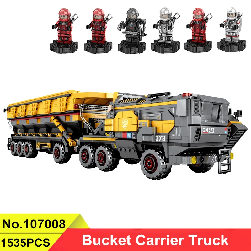 

1535pcs DIY Bucket Carrier Vehicle Scoop Truck Building Blocks The Wandering Earth Series CN373 Model Bricks Toys for Kids Gifts