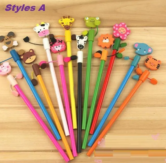 100pcs.lot Creative cute Antique lovely animal pens child pencils