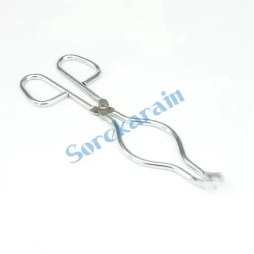 200mm Length Iron-plated Chroming Crucible Tongs Bent Beaker Hold Melting Dish Holder Labware | Канцтовары для офиса и дома