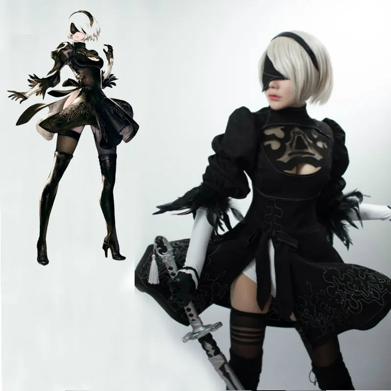 Nier: Платье для костюмированной вечеринки Automata YoRHa No. 2 Модель B женские костюмы на