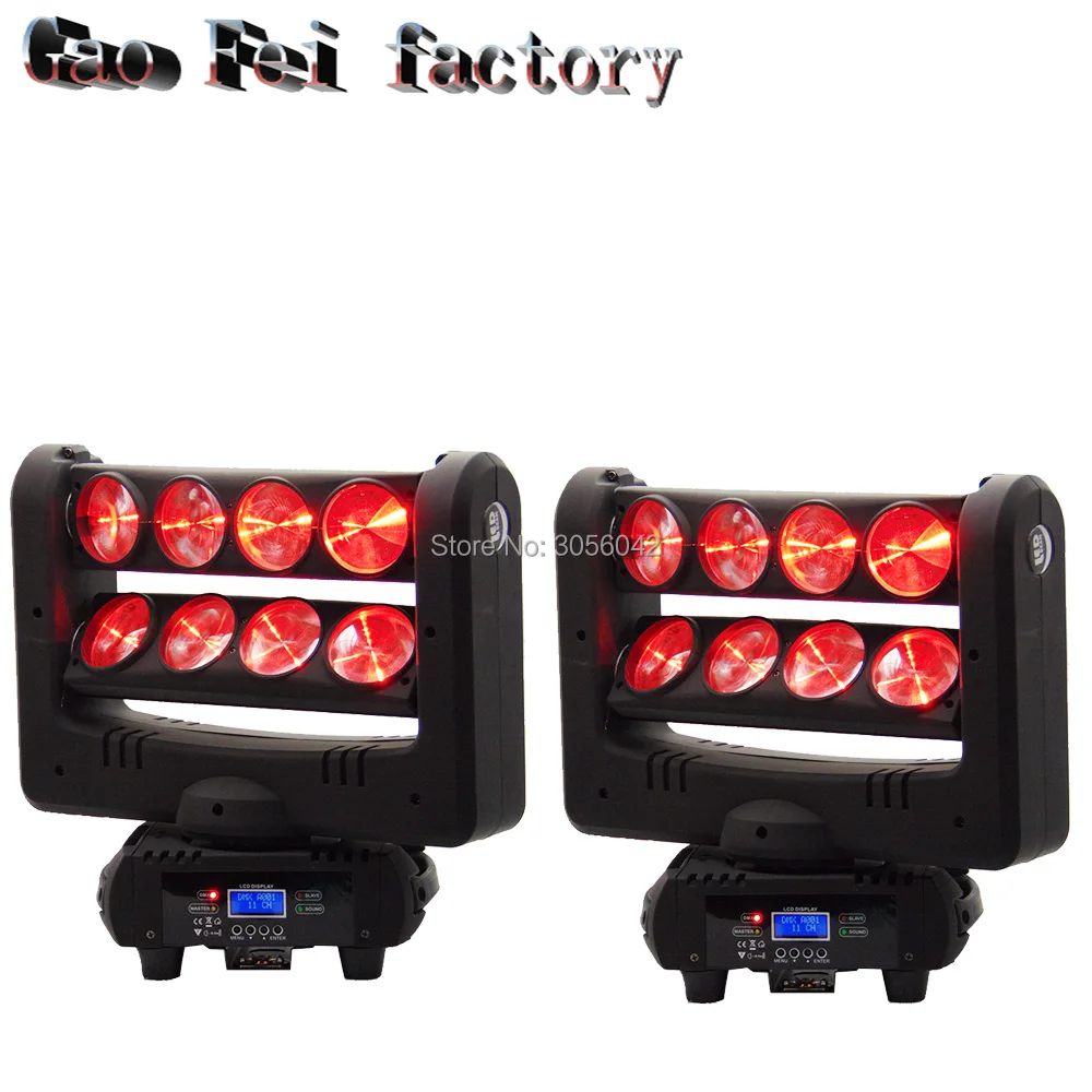 

2pcs/lot 8*10W DJ Spider LED DMX 1/6/16/36 Channels Stage Effect Show Moving Head Light