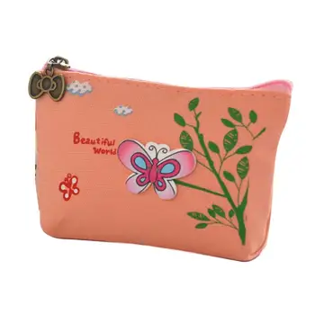 

Women's Cute Butterfly Canvas Coin Purse Card Keys Holder Zipper Mini Wallet Gift