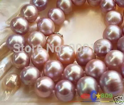 

AAA++17" 11MM LAVENDER ROUND FW CULTURED PEARL NECKLACE