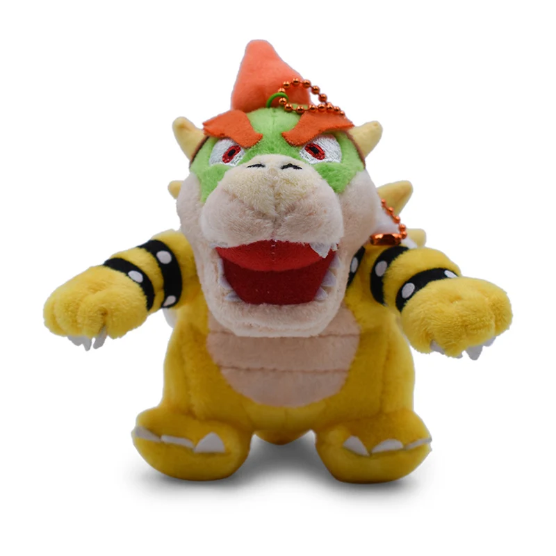 

12CM Super Mario Bros Bowser Kuba Dragon Koopa Keychain Keyring Plush Toys