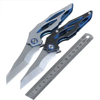 

New 8CR18MOV Blade All steel titaniumCombat Pocket Folding Knife Outdoor Camping Tactical EDC Tools Survival Hunting Knives