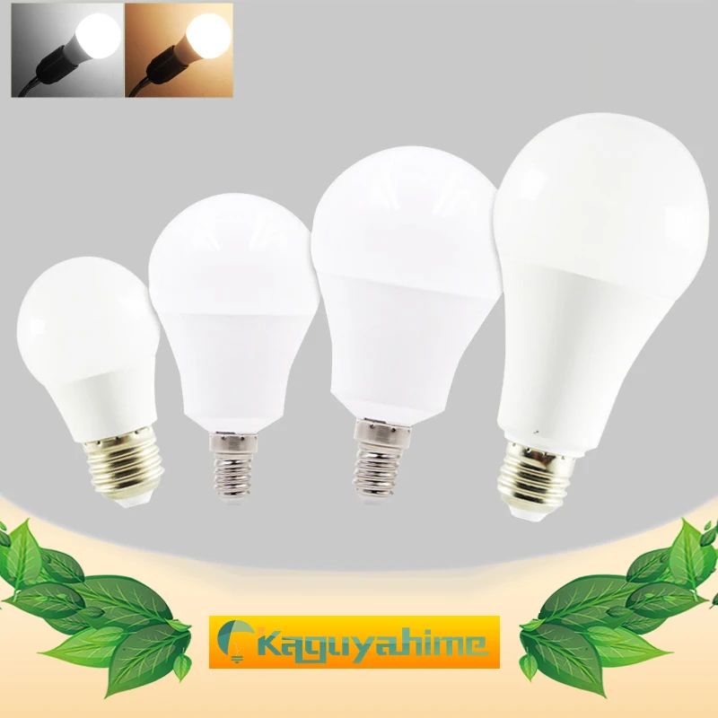 

10pcs/lot LED E27 E14 Bulb Dimmable Lamps 220V 240V Light Bulb Smart IC Real Power 20W 18W 15W 12W 9W 5W 3W Lampada LED Bombilla