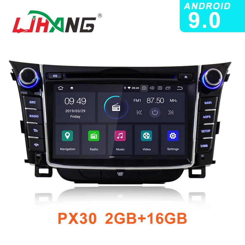 Top LJHANG 2 Din Android 9.0 Car DVD Player For HYUNDAI i30 Elantra GT 2012-2016 GPS Navi WIFI Multimedia Auto Radio Headunit Stereo 0