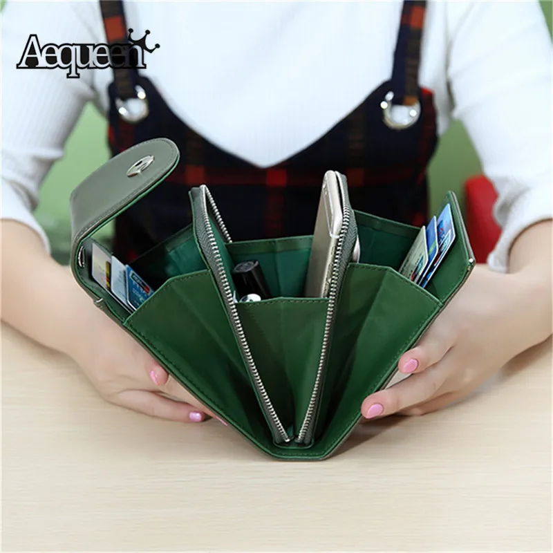 

AEQUEEN Korean Mobile Phone Wallet Women Handbags Multifunction Simple Crossbody Bags Casual Ladies Mini Flap Bag Solid Purses