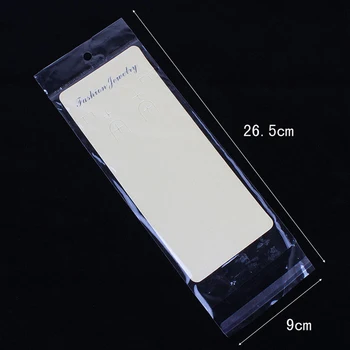 

Plastic Bags With Hole 9x26.5cm Storage Packaging Self Adhesive Bag Plastic 200pcs/lot Plastic Bags For Jewelry Packaging
