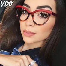 YDO кошачий глаз очки рамки для женщин зрелище ясно ретро компьютер для чтения женский ацетатные оптические оправы