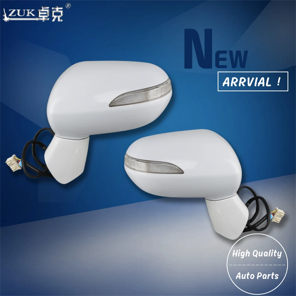 

ZUK 2PCS/lot Car Outer Rearview Mirror Assy For HONDA FIT JAZZ 2005 2006 2007 2008 CITY 2007 2008 5-PINS With Turn Signal Light