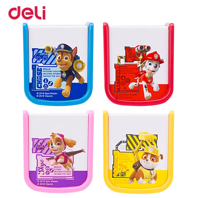 Точилка для карандашей Deli 4 цвета с мультяшным рисунком щенка двумя отверстиями