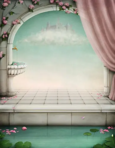 

5x7ft Indoor water lotus leaf Newborns Backgrounds Photo Printing Studios art Photography Backdrop