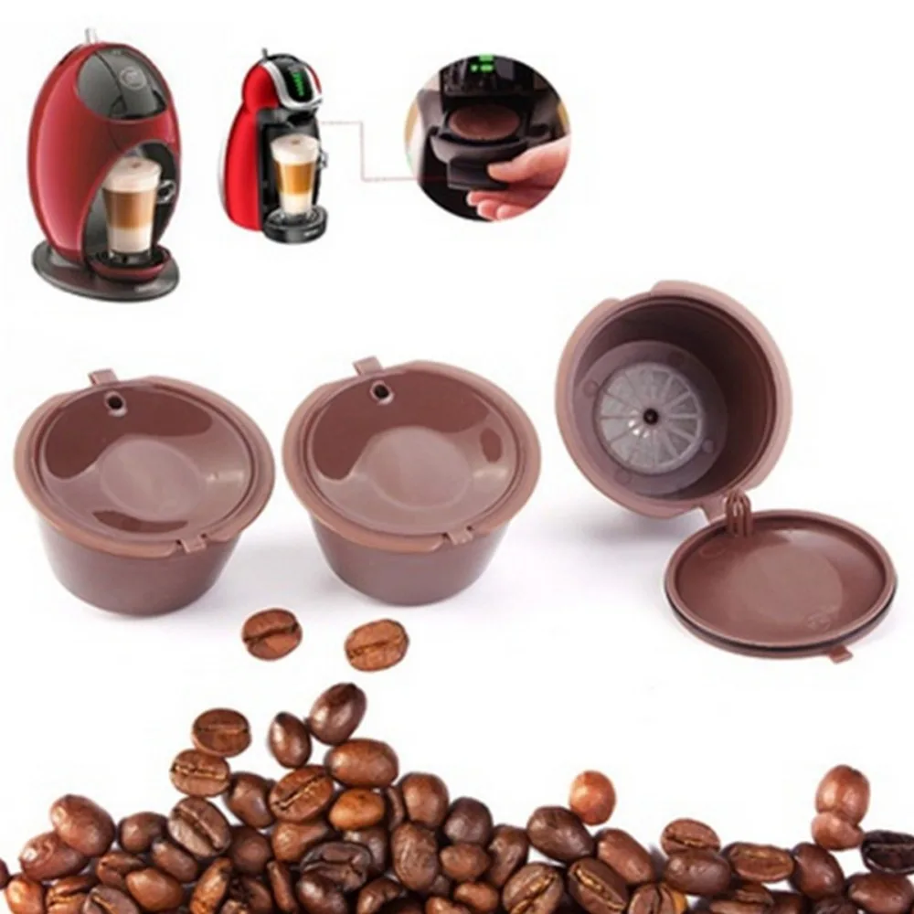 

5PCS/set Reusable Refillable Capsules Pods for Nescafe Dolce Gusto Machines Maker Coffee Capsule Pod Cup Cafeteira Accerssories