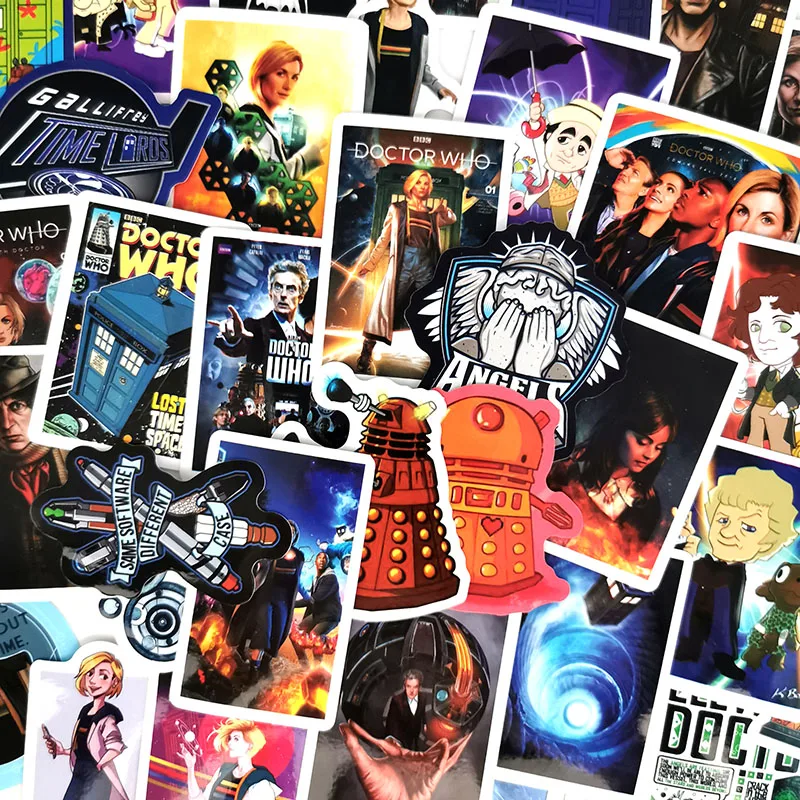 New 100 Pcs Cool Doctor Who Stickers For Luggage Trolley Case Skateboard Waterproof Personality Graffiti Stickers Pack