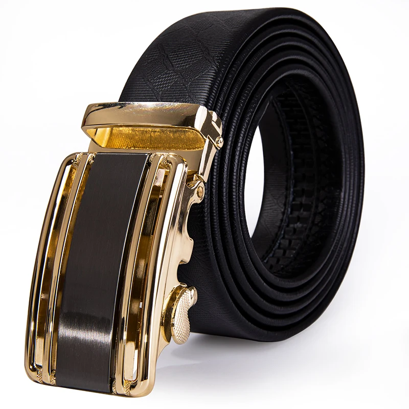 

Business Designer Mens Belts Male Genuine Leather Strap Belts For Men Top Quality Automatic Buckle black Belts cinturon hombre