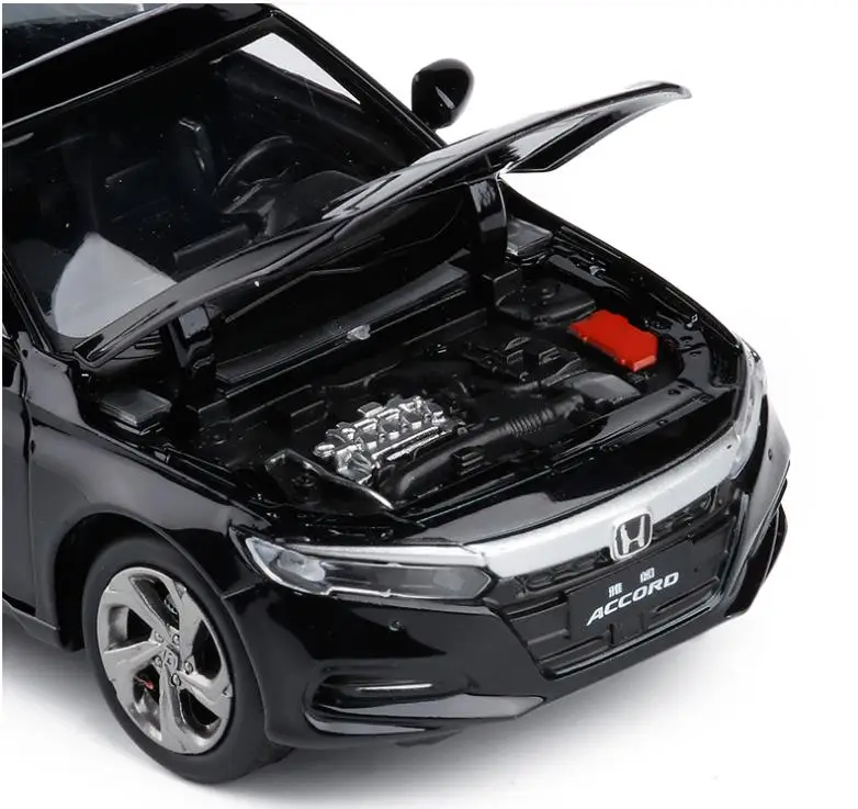 Модель автомобиля из 1:32 сплава, высокая имитация Honda Accord, металлические Литые диски, мигающие и музыкальные
