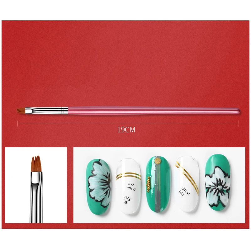 ROHWXY 1 шт. кисть для маникюра, УФ-гелевая ручка для рисования ногтей, инструмент для рисования, пенсел для цветочной линии, французский дизайн