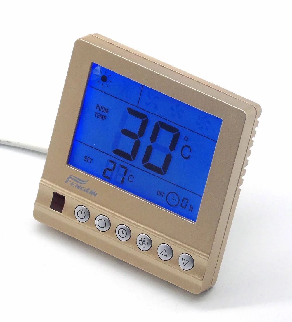 Room digital temperature controller thermostat Panel color goldenin