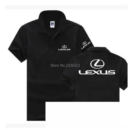 Клиент костюмы комбинезоны летние Lexus поло рубашки с короткими рукавами рабочая одежда поло рубашки DIY - Цвет: Черный