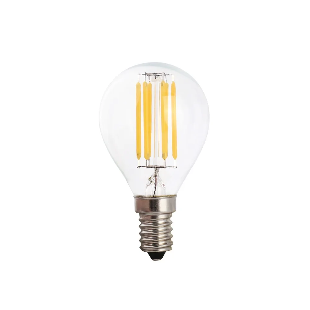 Затемняемый E27 ретро Светодиодный светильник накаливания E14 B22 байонет 2 Вт 4 Вт 6 Вт 220 В G45 прозрачная стеклянная оболочка винтажная светодиодная лампочка эдисона для дома